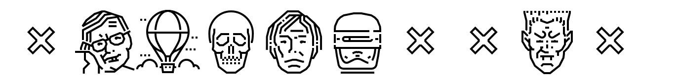 Square Line Icons People Port